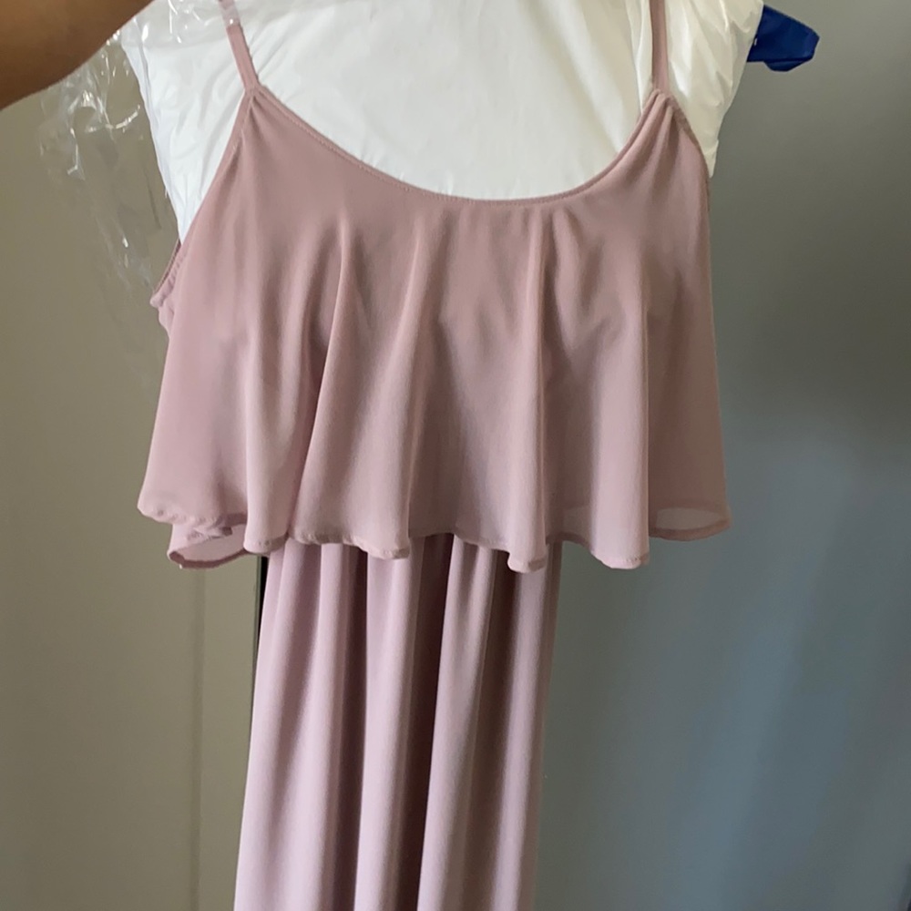 Show Me Your Mumu Caitlin Ruffle Neutral Mauve